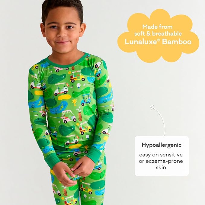 Little Sleepies Two-Piece Pajama Set for Boys & Girls, Soft Viscose from Bamboo Toddler Pajamas for Kids, Family Matching PJs