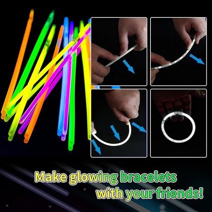 150 Pack 8??White Glow Sticks Bulk with 150 Connectors Neon Glow In The Dark Party favors Supplies for Holiday Birthday Party Decoration (White)