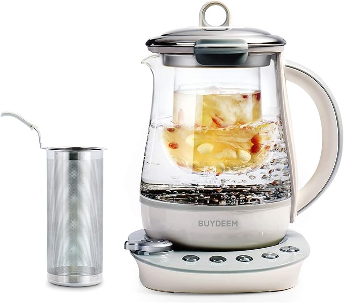 BUYDEEM K2683 Health-Care Beverage Tea Maker and Kettle, 9-in-1 Programmable
