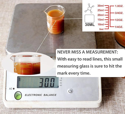 High Borosilicate Glass Measuring Cup-V-Shaped Spout，Glass Measuring Beaker