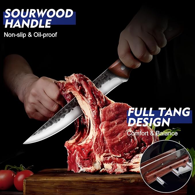 Topfeel 8PCS Chef Butcher Fish Knife Set