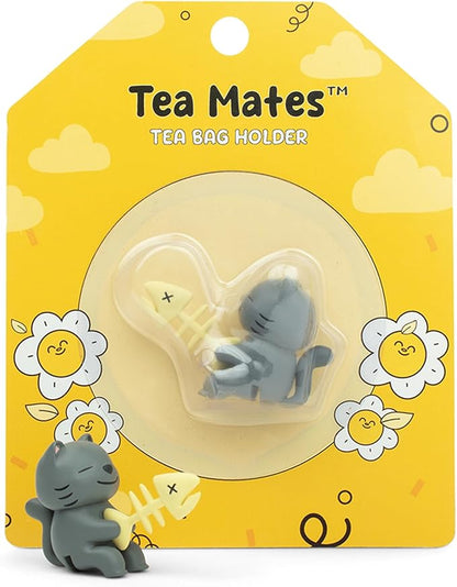Tea Mates - 1pc Cute Fishing Cat - Tea Bag Holder and String Rest - Tea