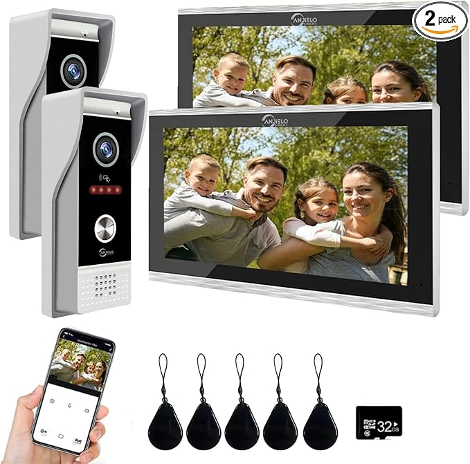 Wired Smart Video Apartments Intercom System, 10 Inch Monitors