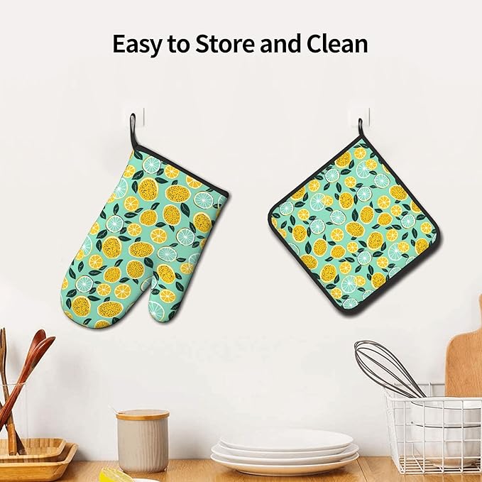 Lemon Pot Holders and Oven Mitts