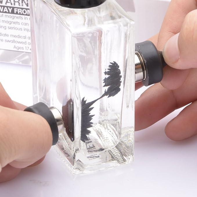Dancing Ferrofluid Magnetic Ferrofluid Display in a Bottle Ferro Fluid Cool Stuff for Science Lovers Physics Magnetic Desk Toys Adults