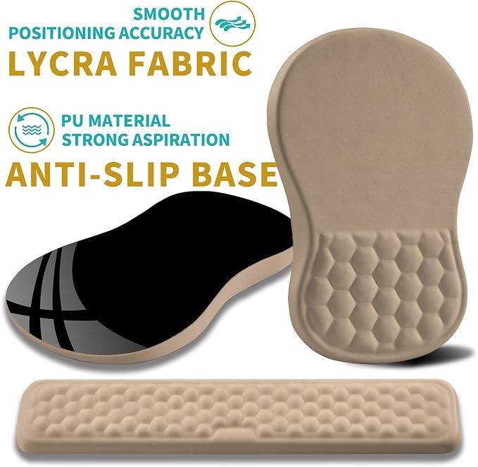 Hokafenle 2 in 1 Ergonomic Mouse Pad Wrist Support & Wrist Rest