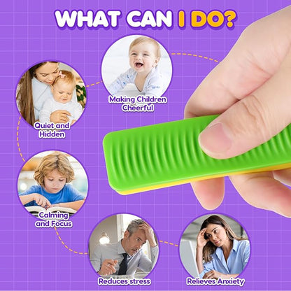 Sensory Fidget Toys Kids Adults: 8 Pack Textured Suction Toys for Autism Kids Calming - Sensory Stickers for Anxiety Relief Items - Fidget Strips for Classroom Desk - Gifts Christmas Stocking Stuffers