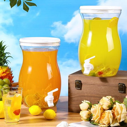 Havawish 2 Pcs 1 Gallon Plastic Beverage Dispenser