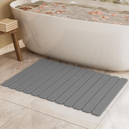 Large Stone Bath Mat 31.5 x 19.7in, Quick Dry Diatomaceous Earth Mats