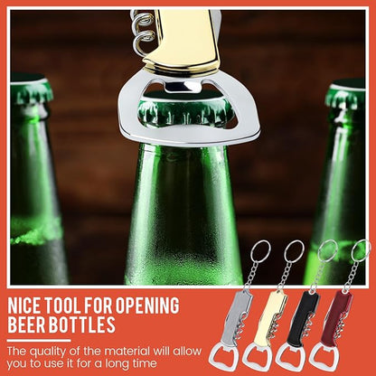 Ziliny 24 Pcs Bottle Opener Keychain Bulk Wine Bottle Beer Opener Keychain