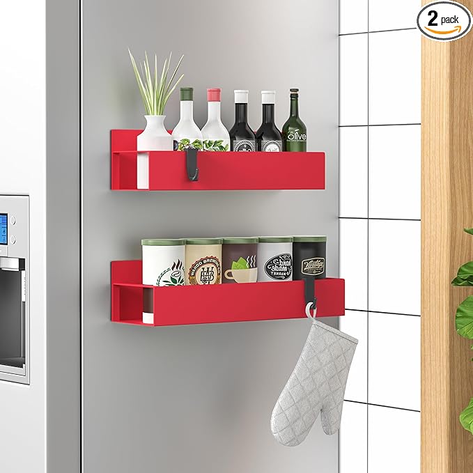 HuggieGems 2 Pack Magnetic Spice Storage Rack Organizer