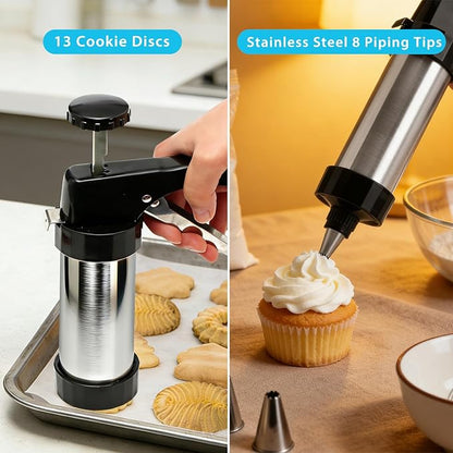 Stainless Steel Cookies Press, Cookie Press Gun Kit