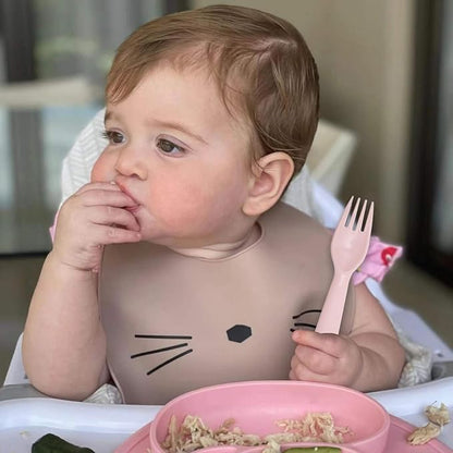 12 Pcs Kids Spoons and Forks Toddler Utensils Plastics Reusable Silverware Baby Cutlery Set Feeding Dinnerware Utensils BPA Free Microwave Dishwasher and Freezer Safe- Pink