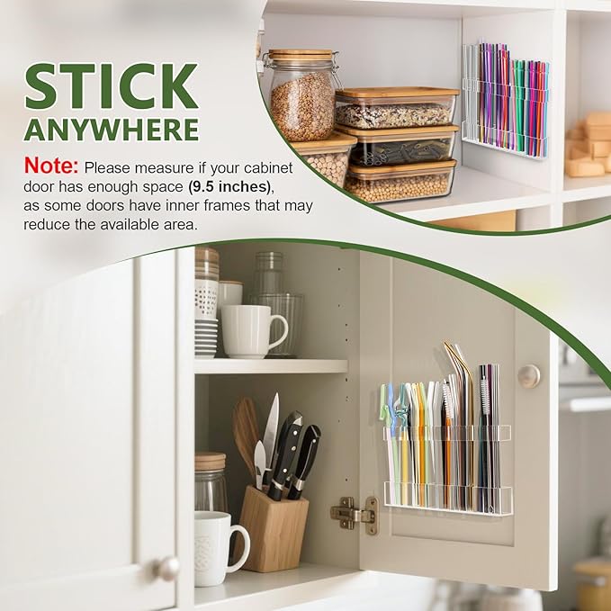Malldii 9.5" Large Acrylic Straw Holder