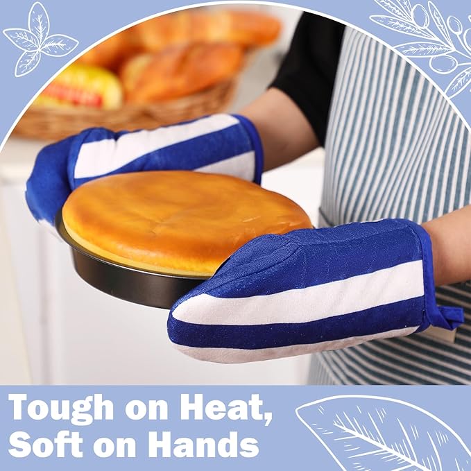 Reallnaive Oven Mitts and Pot Holders 4 Pcs Set