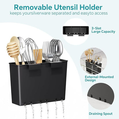 Simple Trending Expandable Dish Drying Rack in Sink, Adjustable Dish Drainers
