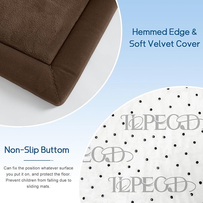 Baby Play Mat for Floor Tummy Time Mat Nursery Rug Muscle Mat Area Rug Playroom Rug Tatami Mat 6'7"x5'11" Memory Foam 1.3" Thick Crawling Mat For Babies,Toddlers, Infants, Kids Floor Mat,Coffee