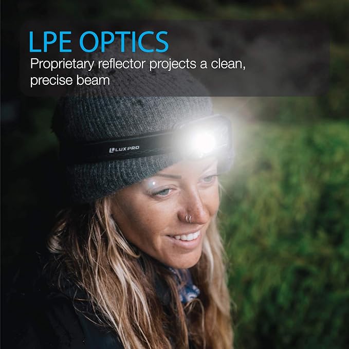 LUXPRO Waterproof LED Headlamp Bright 355 Lumens LP735