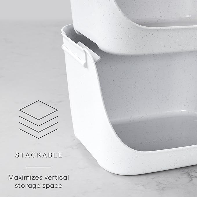 YouCopia ShelfBin Stacking Pantry Bins, Stackable Storage Basket Organizers