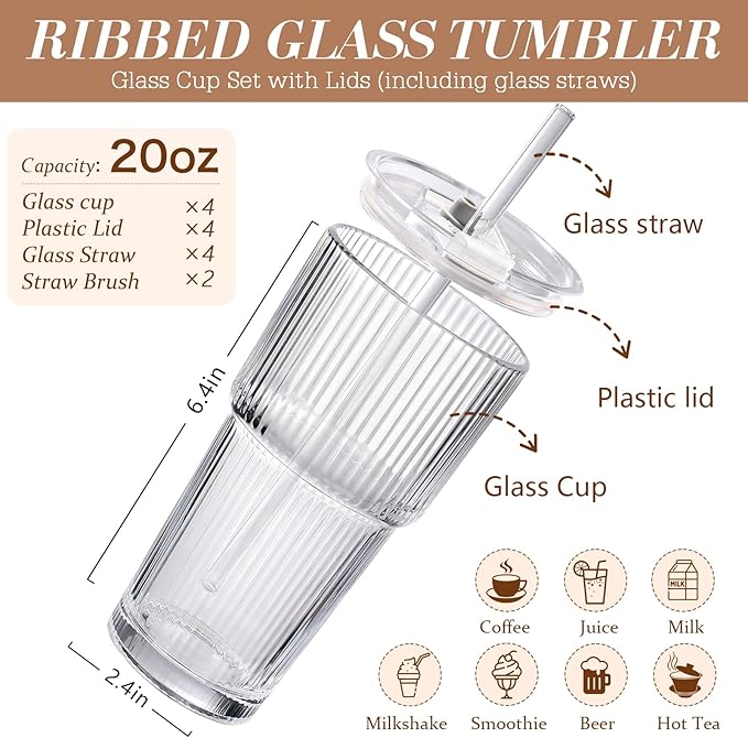 Iced Coffee Cups with Lids: Coffee Bar Accessories