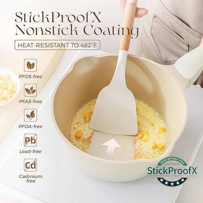 PRICUSIS Ceramic Nonstick Saucepan