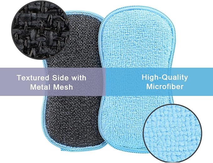 HOMEXCEL 6 Pack Multi-Purpose Scrub Sponges Kitchen, Dish Sponge, Non-Scratch
