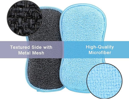 HOMEXCEL 6 Pack Multi-Purpose Scrub Sponges Kitchen, Dish Sponge, Non-Scratch
