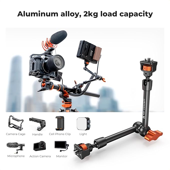 K&F CONCEPT 11" Magic Arm Clamp Kit