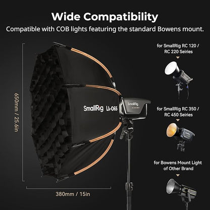 SmallRig LA-O65 Octagonal Softbox, 65cm/25.6in Quick Release Softbox