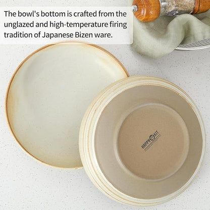 HAPPY KIT 9'' Pasta Bowls, 42oz Pasta Bowls Set of 4, Large Salad Bowl, Ceramic Serving Bowls,Double Reactive Glaze, Ideal for Housewarming, Festivals, Microwave Safe (Dark Ruby)