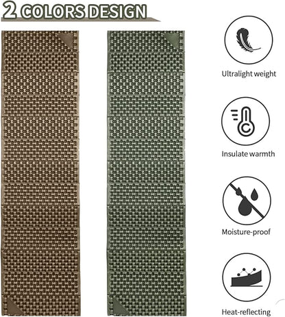 Foam Camping Pads for Hiking, Ultralight Closed Cell Mattress, Waterproof Soft Mat for Adults, Wide Picnic Yoga Mats, Folding Sleeping Pad for Outdoor Backpacking