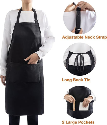 4 Pack Adjustable Apron, Machine Washable Apron Perfact