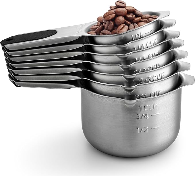 Spring Chef Magnetic Stainless Steel Measuring Cups, Kitchen Tools