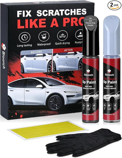 Mineral Grey Metallic B39 for BMW Touch Up Paint Kit[2K Clear Coat Included],Exact Color Match Touch Up Paint for Chip and Scratch