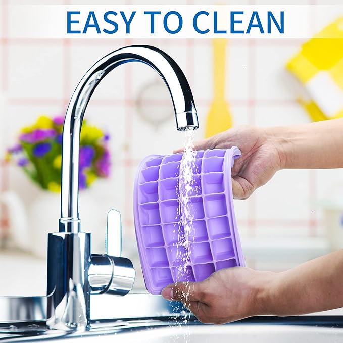 Silicone Ice Cube Tray with Leak-Proof Lid & Storage Bin