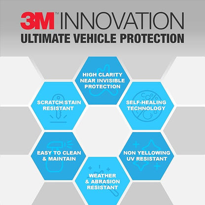 3M Clear Paint Protection Film, 8 mil PPF Vinyl Wrap with Self-Healing Technology, UV Protection, Non-Yellowing, Scratch Resistant, Glossy Finish (6 x 36in)