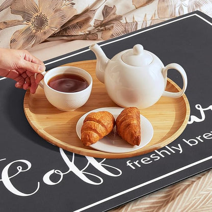 Findosom 12"x 20" Dish Drying Mat, Super Absorbent & Cuttable Coffee Mat