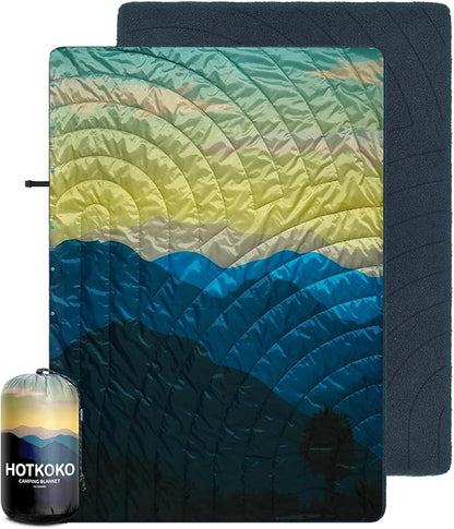 Waterproof Stadium Blanket, Fleece Camping Blanket Wearable Soft Warm Camp Blanket for Outdoor Camping, Picnic, Stadium, Sports, Beach, Car