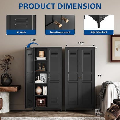 Metal Storage Cabinet-61” Tall Steel File Cabinets