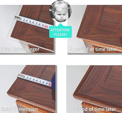 NECAUX Custom 16 x 59 Inch Frosted Desk Cover Protector, 1.5mm Thick Plastic Heavy Duty Table Pad Desk Mat Desk Protector for Office Computer Writing Desk, Sofa Table, Media Stand, Coffee Table