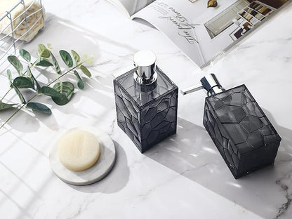 2 Pack Clear Grey Rust Proof Soap Dispenser, Acrylic Plastic Hand Soap Lotion