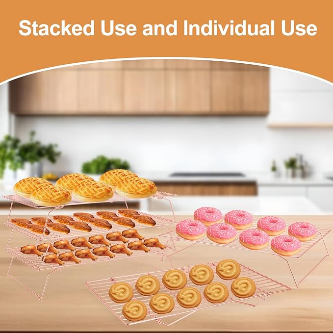 Cooling Rack for Baking 3 Tiers, Stainless Steel Baking Cooking Cooling Racks