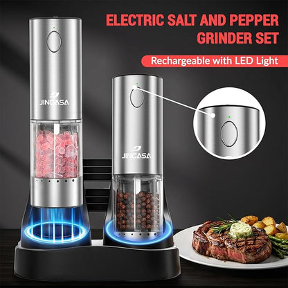 Electric Salt and Pepper Grinder Set