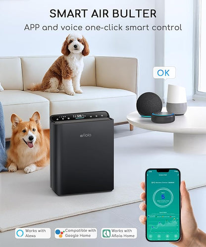 Air Purifier for Home Bedroom Large Room Up to 2000Ft², Smart APP&Voice Control