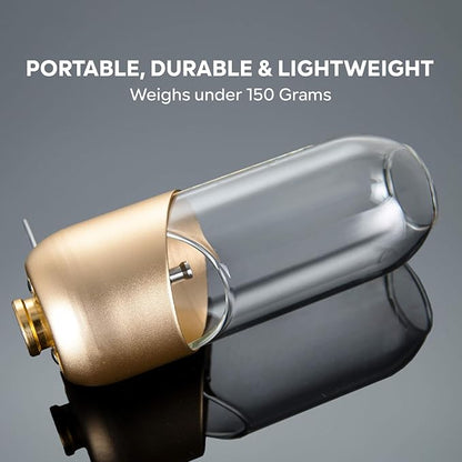 Fire-Maple Orange Camping Lantern Glass, Steel & Aluminum | Propane or Isobutane Fuel Canister Beautiful Lights | NO Mantles Needed | Propane Lanterns for Camping, Emergency Essential