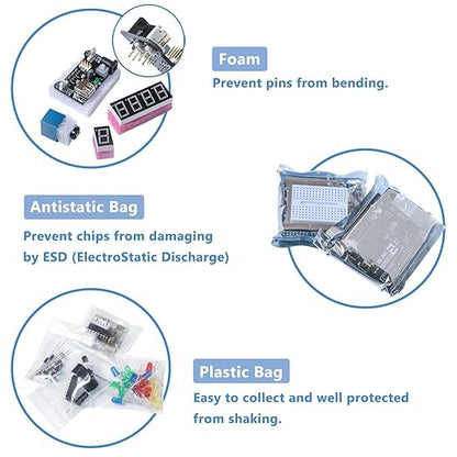 ELEGOO UNO Project Super Starter Kit with Tutorial and UNO R3 Board Compatible with Arduino IDE
