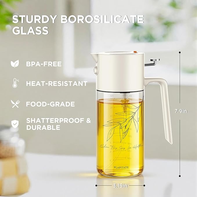 PLAPITATE 17oz/500ml Premium Olive Oil Sprayer