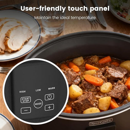 HOMECOOKIN Slow Cooker, Extra Large 10 Quart Digital Programmable Slow Cookers