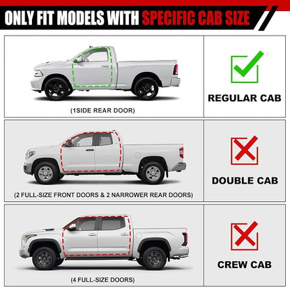 6 Inche Running Boards Compatible with 2004-2014 Ford F150 Regular Cab, Stainless Steel Truck Side Step Nerf Bars for Ford F150 Regular/Standard/Single Cab