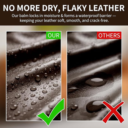 Leather Recoloring Balm and Scratch Repair Kit, Dark Brown Leather Restorer for Couches, Furniture, Car Seats, Leather Paint & Stain for Sofa, Chairs, Bags, and More